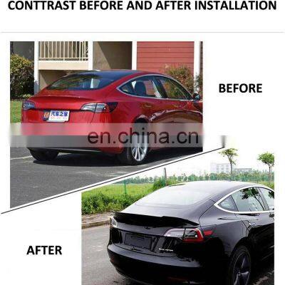 Carbon Fiber Spoiler For Tesla Model 3 Tail Wing Spoiler Trunk Lip Rear Spoiler Wing Car Accessories photo-4