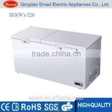 Double Solid Two Door Low Noise Deep Fridge Refrigerator Chest Frozen Freezer have factory price