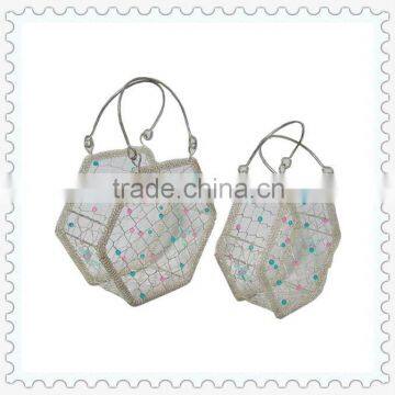 2013 decorative iron wire basket with handles