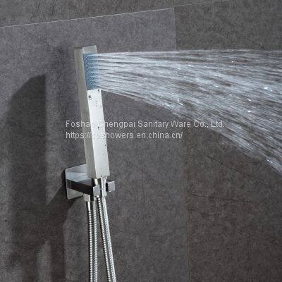 Stainless Steel Shower Set With Rainfall LED Shower Head Handheld Showerhead photo-5