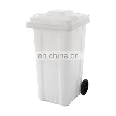Manufacturer Price 160 Liter Outdoor Dustbin Recycle Garbage Bin Trash Can White Plastic Waste Bin