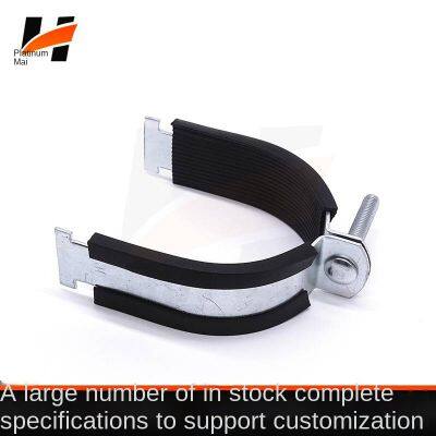 P-type Pipe Clamp, Galvanized P-type Pipe Bundle With Rubber Pad, Anti-seismic P-type Clamp, Thickened Shockproof Pad Pipe Manufacturer photo-4