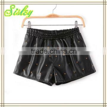 Women Wear Casual Ladies Shorts With Mandarin Orange