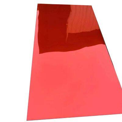 SS 201 202 304 316 430 410 BA Bright 8k Mirror Colored Rose Gold Golden Stainless Steel Sheet Plate