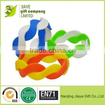 Hot selling Fried Dough Twist Silicone bracelet