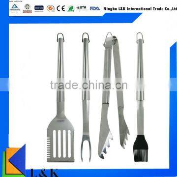 4-piece stainless steel bbq grilling tool set/bbq set