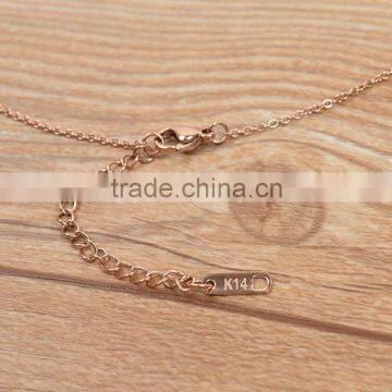 Rose Gold Necklace Fashion Jewelry Ruby Crystal Statement Necklace photo-4