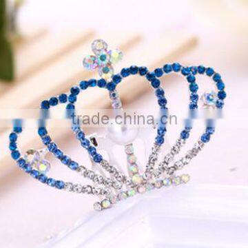 Wholesale Stylish Princess Crystal Austrian Rhinestone Tiara Small Hair Comb Crown photo-2