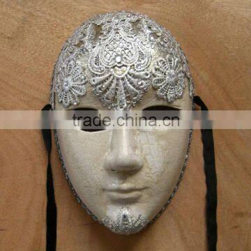 Madri Gras Silver Lace Paper Masks