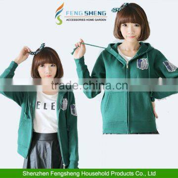 Attack on Titan Shingeki no Kyojin Scouting Legion Cosplay Hoodie Coat Green