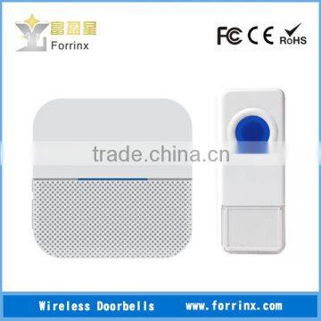 FORRINX Waterproof IP55 Wireless Doorbell with Name Plate Transmitter Blue LED Indicator