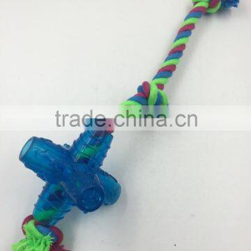 Cross Shaped Rope Dog Toy ,Pet Product Cotton Rope Rubber Toy for Dog