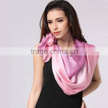 Wholesale Maxi Two-tone Gradient Scarf Silk Shawl