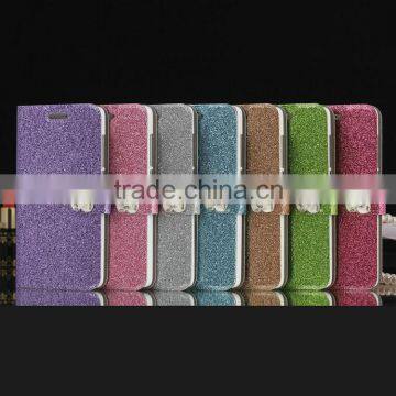 china supplier Flower button Bling wallet leather stand case For xiaomi Mi4