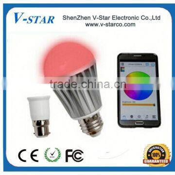 IOS Android Bluetooth Smartphone Control multicolored light bulb, Bluetooth Led Light Bulb, Bluetooth Led Bulb