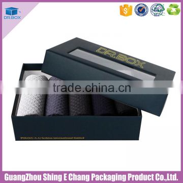 Logo custom cardboard print socks storage packaging box wholesale