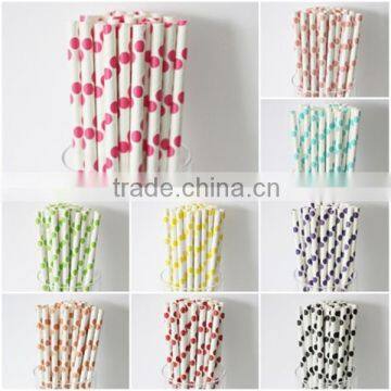 Multi Colors Party Creative Paper Drinking Straws