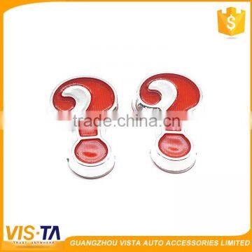Fashion multifunctional red reflective car decoration sticker silver plating warning safety reflector