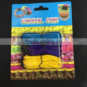 Diy fashion packing rope braided bracelet for DIY lady jewelry parachute survival bracelet