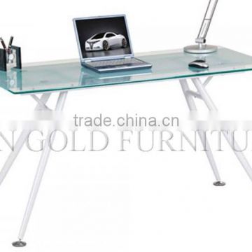 Glass top steel foot modern computer desk (SZ-OD237)