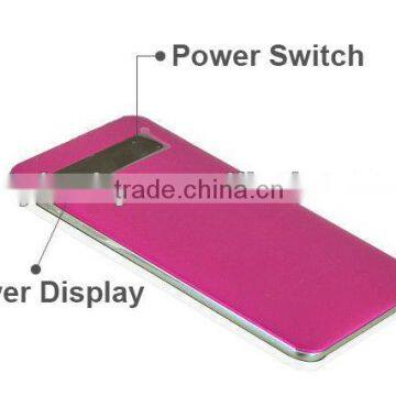 very flat power bank with stanless back,chargers for Iphones