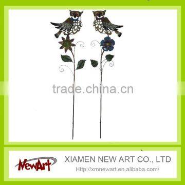 metal owl garden metal stake