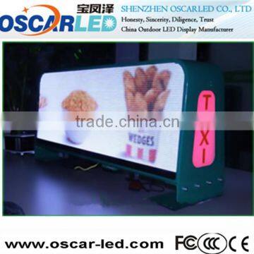 custom-made xxx image xxx movie led advertising taxi sign with low price