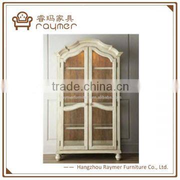 White wooden wardrobe Netty Doors Antique Style living room cabinet