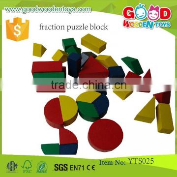 Wooden Game Toys Preschool Educational Blocks Fraction Puzzle Blocks