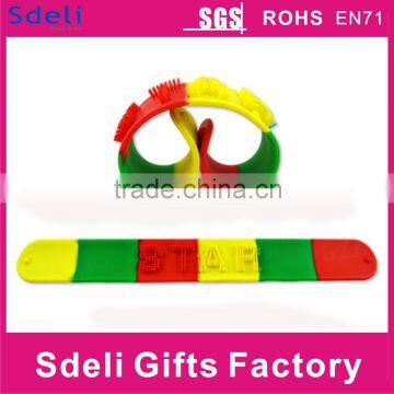 advertising silicone wrist band slap ruler for kids