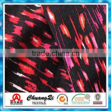 High Quality Textile Digital Printed Kniting Weft Spandex Viscose Fabric photo-5