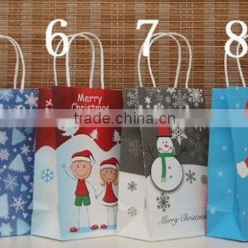 Christmas brown paper gift bags