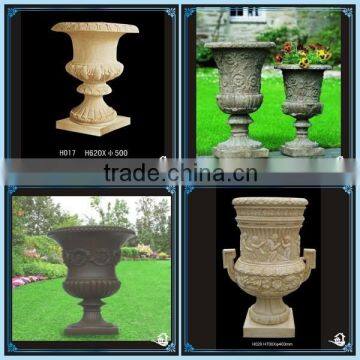 Faux stone flower pots