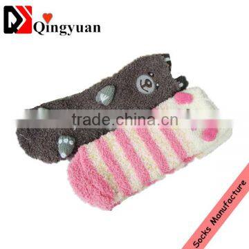 children lovely cartoon microfiber fuzzy design socks for women