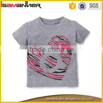 Hot product custom trendy printed children clothing summer t shirt kids