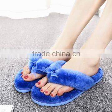 Western Style Customize Fully Wool Ladies Winter Slippers photo-5