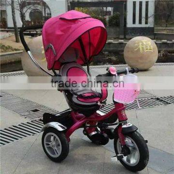 New style girl baby tricycle kids tricycle with umbrella pink color