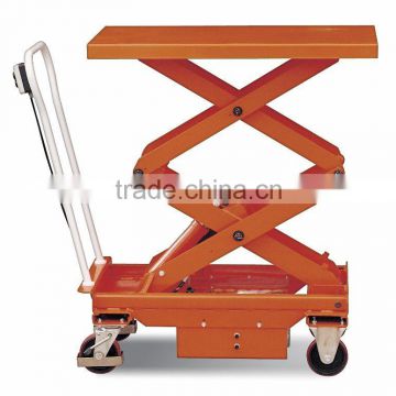 Mobile Manual Hydraulic Scissor Lift Table platform Trolley/hydraulic hand lift trolley