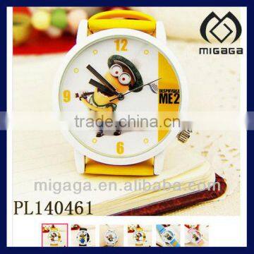 usa cartoon silicone kid's watch despicalbe me cute kid's watch