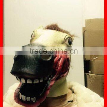 New Style Latex Halloween Scary Zombie Horse Head Mask photo-2