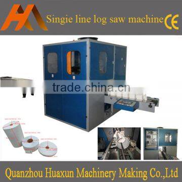 Single channel maxi roll log saw tissue paper cutting machine