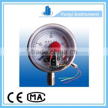 Vacuum electrical contact pressure gauges