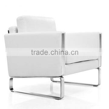 S-23 Stainless Steel Fram White Colour Leather Sofa in China photo-2