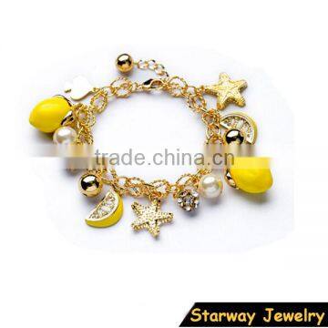 >>New arrival summer crystal fruit jewelry bracelet /