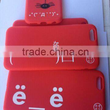 soft silicone red mobile phone covers and cases with Japanese printing for Iphone 6