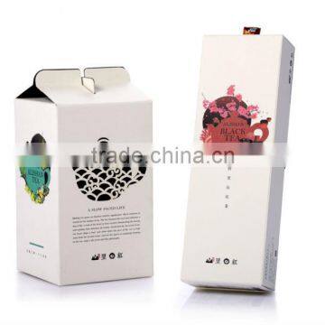 Glossy spot tea paper box