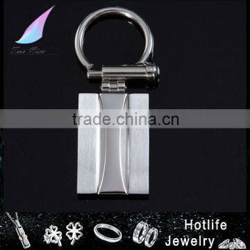 Noble Men Jewelry Customized 316L Stainless Steel Dull Polish Metal Key Chain