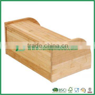 Bamboo bread storage box with slide lid design for you