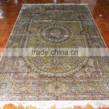 Spirituality Home Office Decorate handmade persian silk carpet double knots on Sale