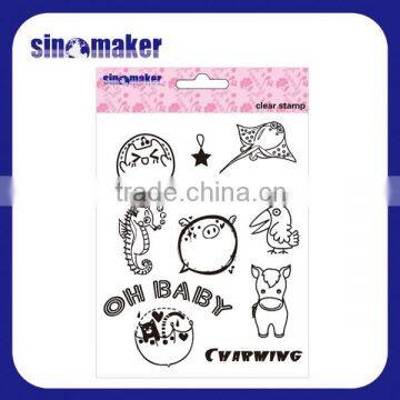 children-safe promotional scrapbook PET craft clear stamps with Acid Free